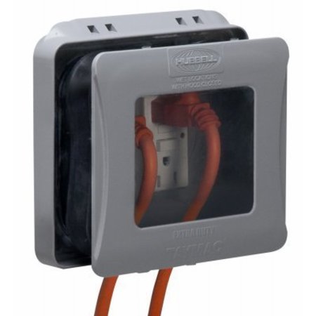 RACOORPORATED Electrical Box Cover, 2 Gangs, Polycarbonate, Expandable; In-Use ML2500G